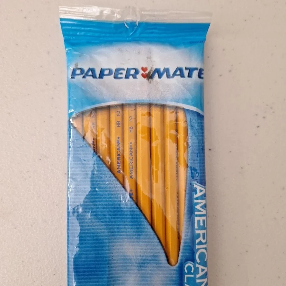 Vintage Paper Mate American NATURAL Wood Pencils 10 Count HB #2 USA NEW!